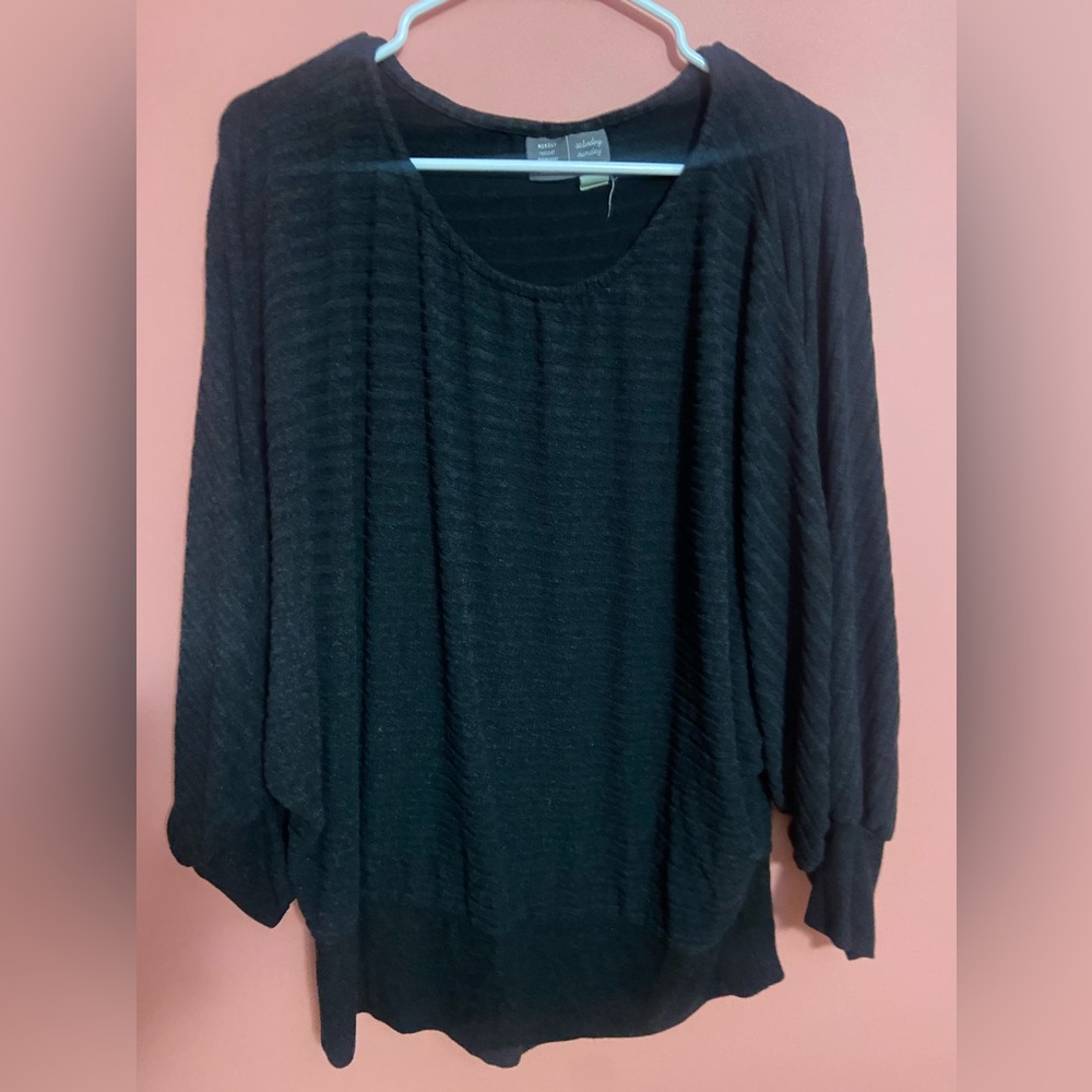 Anthropologie Black Crew Neck Sweater